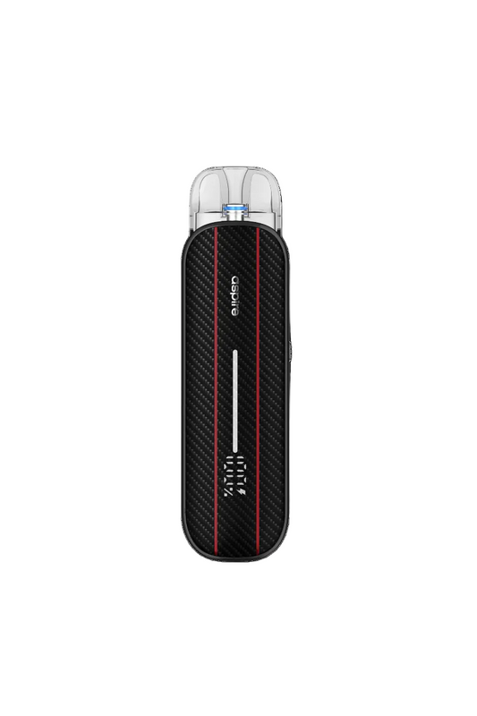 EDC Pixo Aura Kit in Carbon Black, 1300mAh refillable pod system with 0.6ohm mesh coil